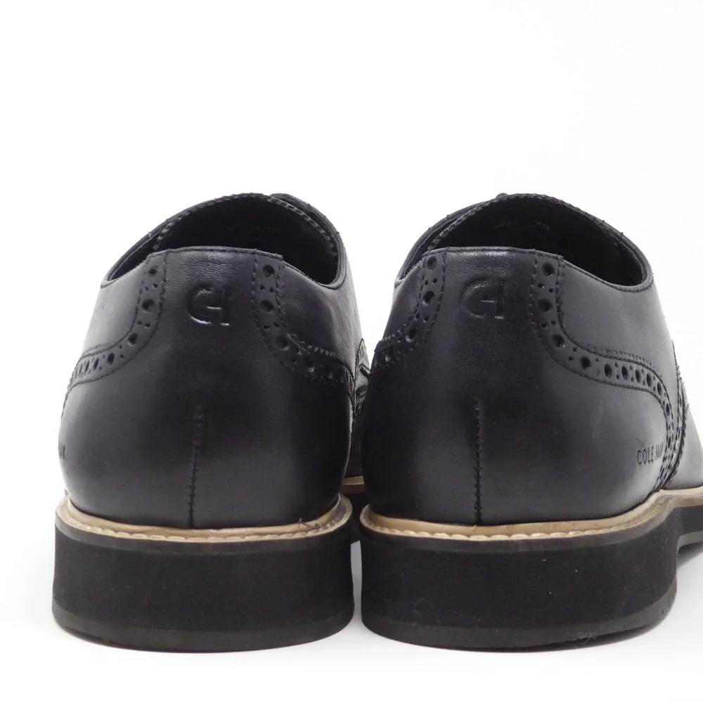 Cole Haan Mens Morse Grand Wingtip Oxfords Shoes Black Leather C41604 13 M